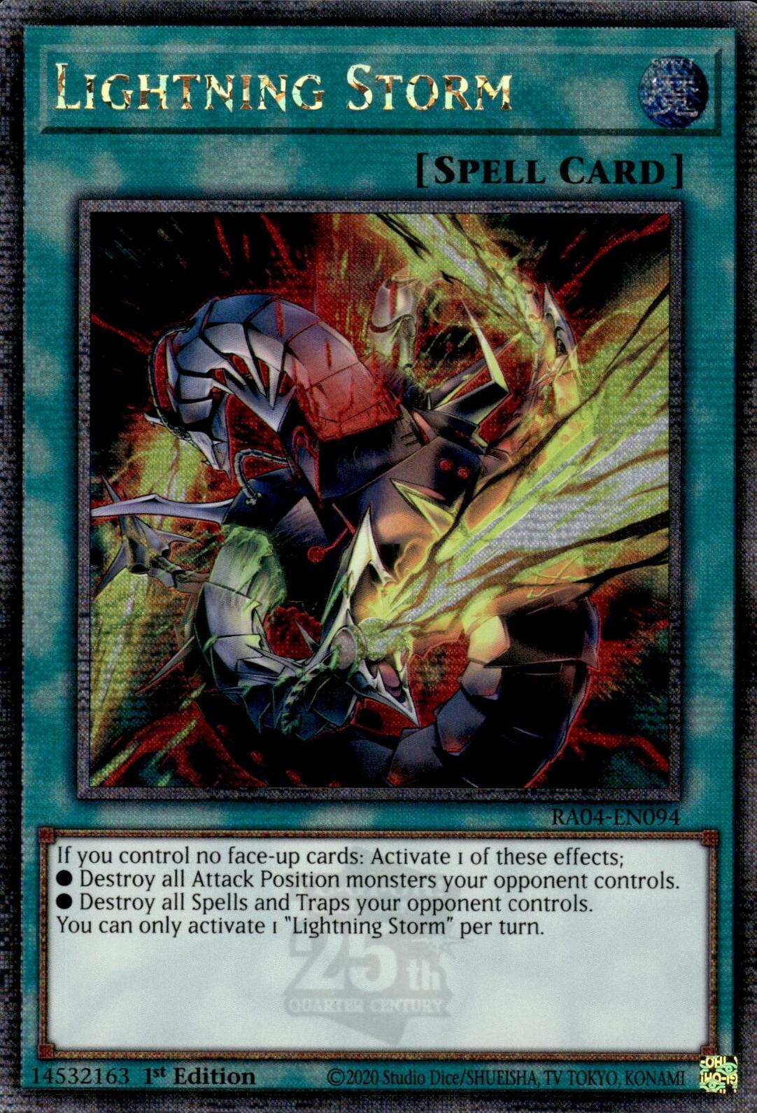 Lightning Storm (New Art) [RA04-EN094] Quarter Century Secret Rare | Exor Games Dartmouth