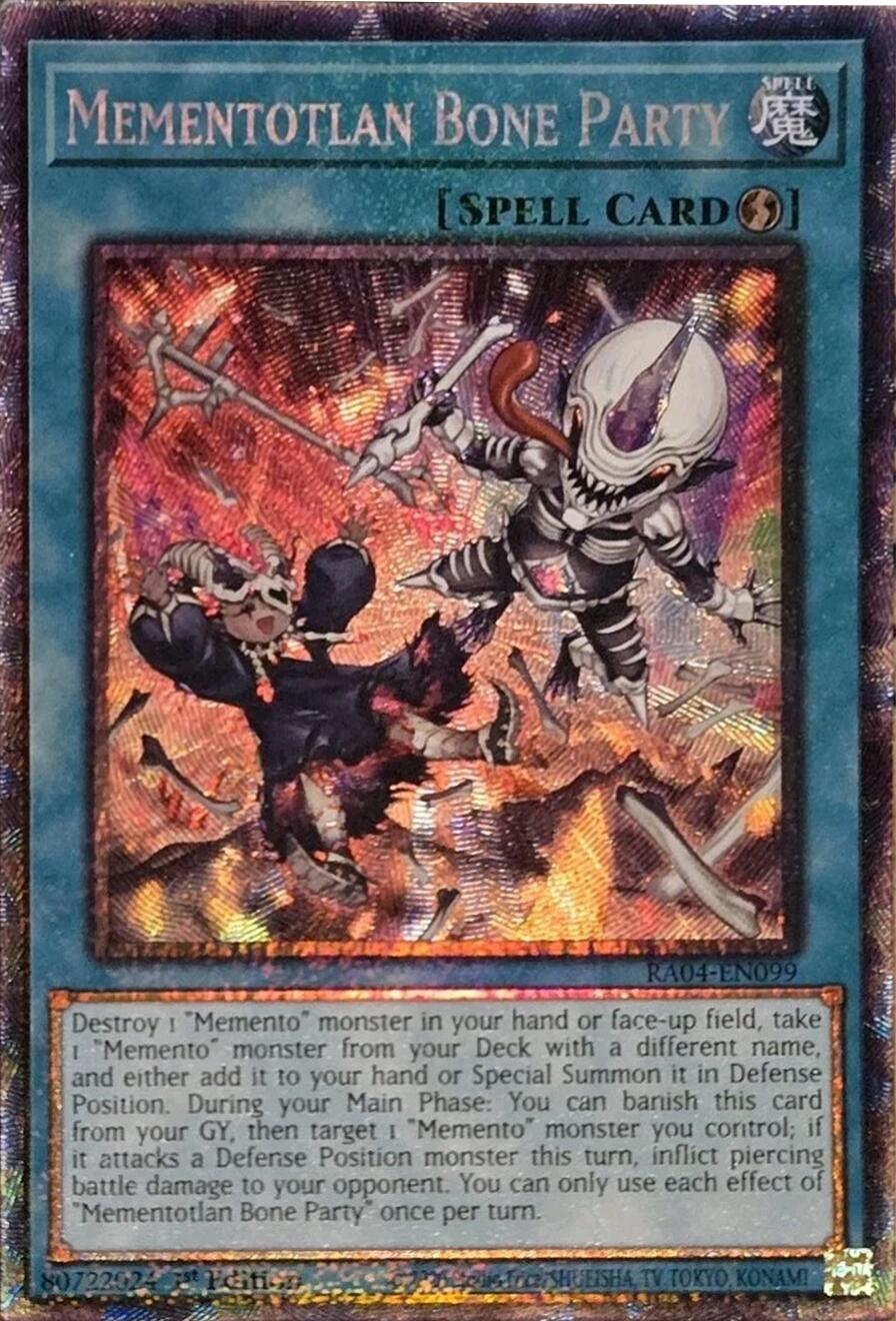Mementotlan Bone Party [RA04-EN099] Prismatic Collector's Rare | Exor Games Dartmouth