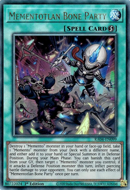 Mementotlan Bone Party [RA04-EN099] Prismatic Ultimate Rare | Exor Games Dartmouth