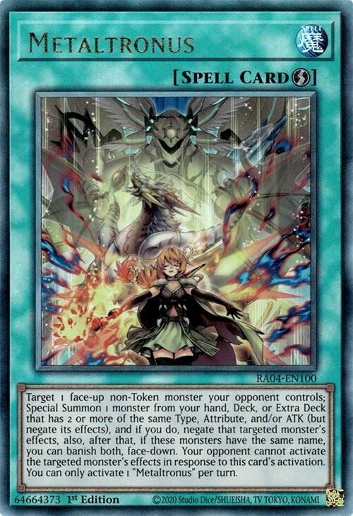 Metaltronus [RA04-EN100] Prismatic Ultimate Rare | Exor Games Dartmouth