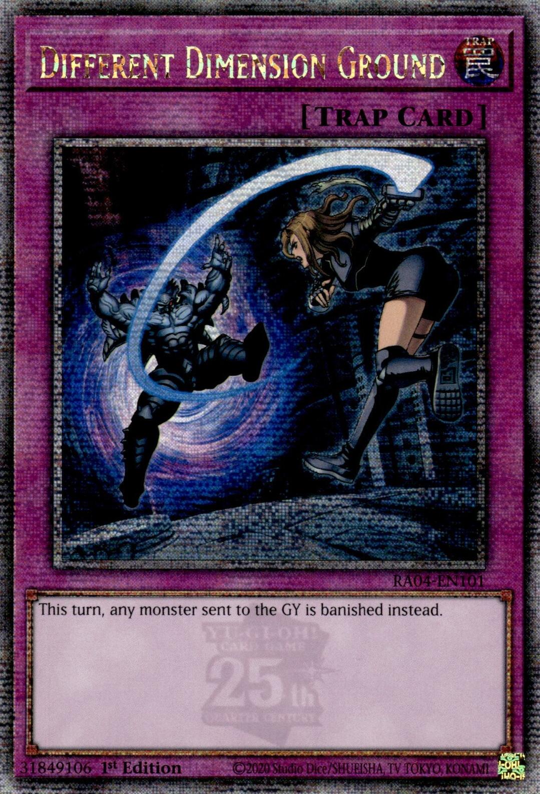 Different Dimension Ground [RA04-EN101] Quarter Century Secret Rare | Exor Games Dartmouth