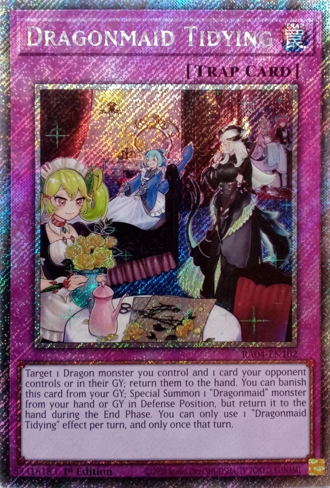 Dragonmaid Tidying [RA04-EN102] Platinum Secret Rare | Exor Games Dartmouth