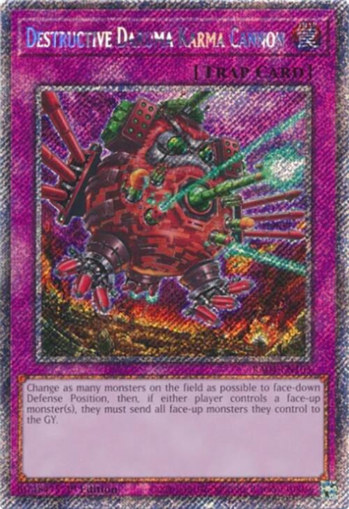 Destructive Daruma Karma Cannon [RA04-EN103] Platinum Secret Rare | Exor Games Dartmouth