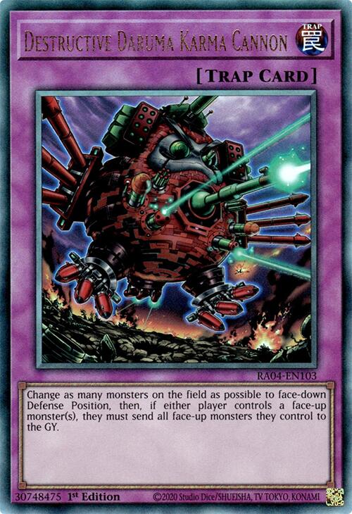Destructive Daruma Karma Cannon [RA04-EN103] Prismatic Ultimate Rare | Exor Games Dartmouth