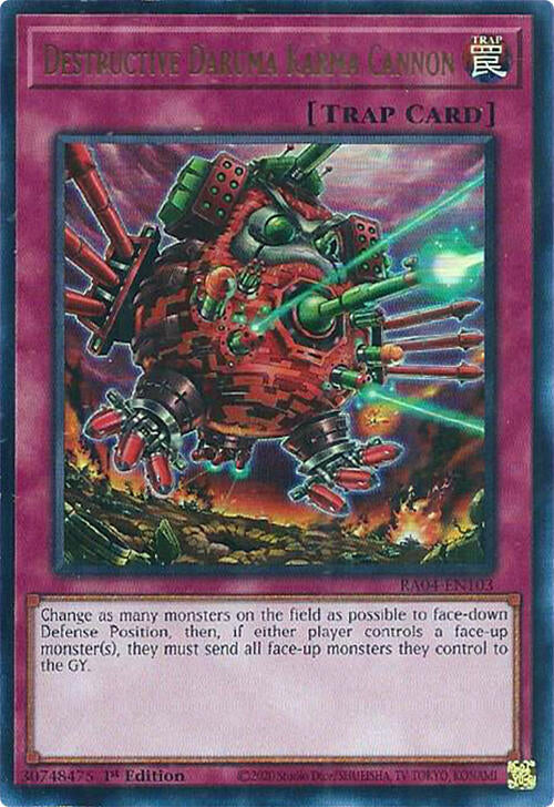 Destructive Daruma Karma Cannon [RA04-EN103] Ultra Rare | Exor Games Dartmouth