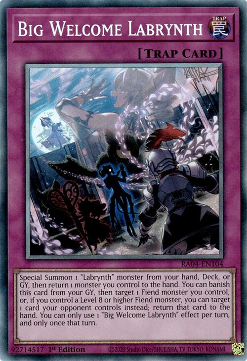 Big Welcome Labrynth [RA04-EN104] Prismatic Collector's Rare | Exor Games Dartmouth