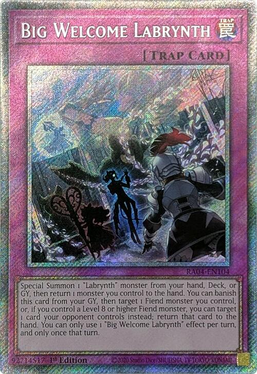Big Welcome Labrynth [RA04-EN104] Platinum Secret Rare | Exor Games Dartmouth