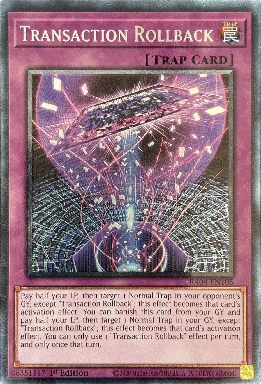 Transaction Rollback [RA04-EN105] Prismatic Collector's Rare | Exor Games Dartmouth