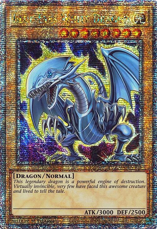 Blue-Eyes White Dragon (7th Art) [RA04-EN108] Quarter Century Secret Rare | Exor Games Dartmouth