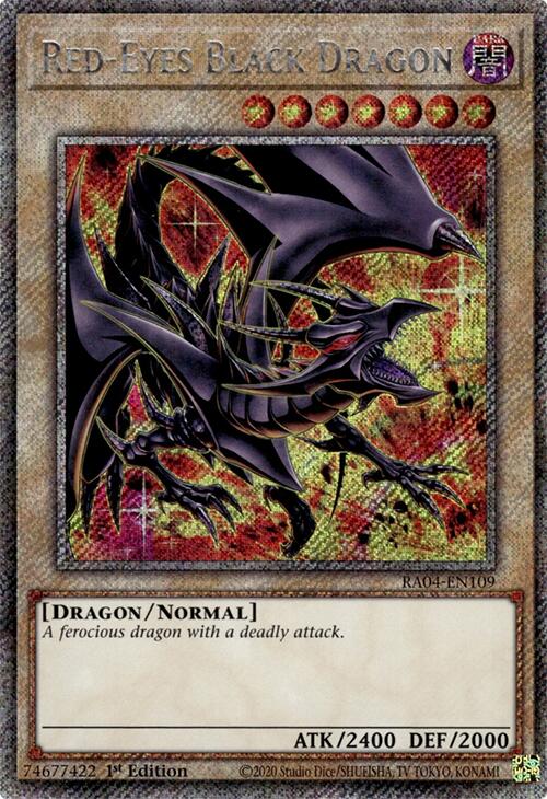 Red-Eyes Black Dragon (8th Art) [RA04-EN109] Platinum Secret Rare | Exor Games Dartmouth