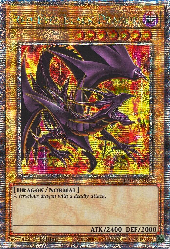 Red-Eyes Black Dragon (8th Art) [RA04-EN109] Quarter Century Secret Rare | Exor Games Dartmouth