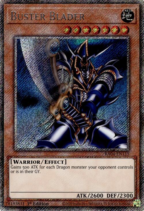 Buster Blader [RA04-EN115] Platinum Secret Rare | Exor Games Dartmouth