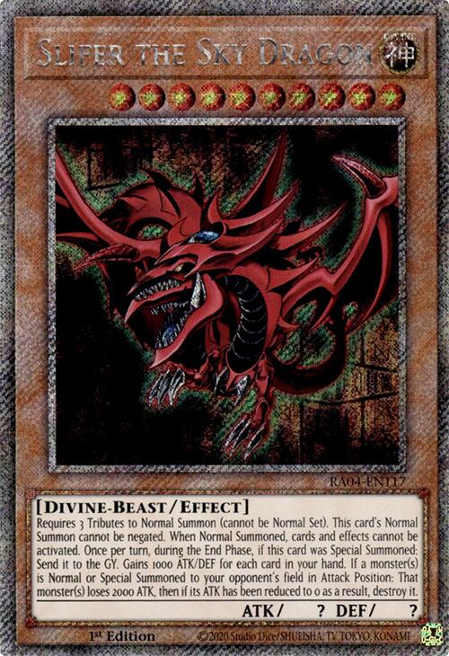 Slifer the Sky Dragon [RA04-EN117] Platinum Secret Rare | Exor Games Dartmouth