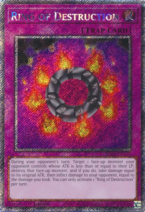 Ring of Destruction [RA04-EN119] Platinum Secret Rare | Exor Games Dartmouth
