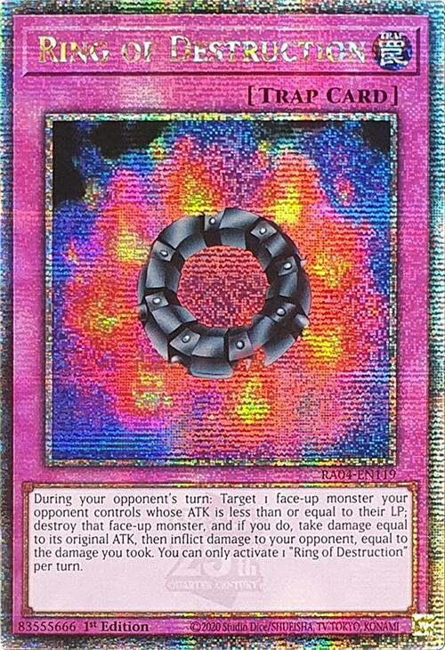 Ring of Destruction [RA04-EN119] Quarter Century Secret Rare | Exor Games Dartmouth