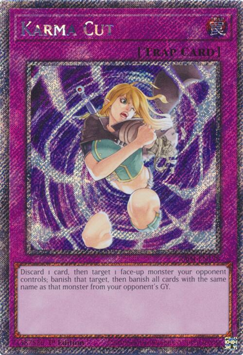 Karma Cut [RA04-EN128] Platinum Secret Rare | Exor Games Dartmouth