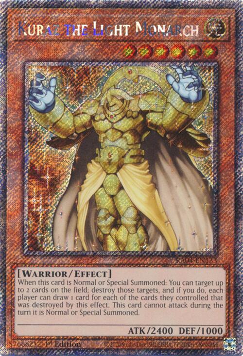 Kuraz the Light Monarch [RA04-EN133] Platinum Secret Rare | Exor Games Dartmouth