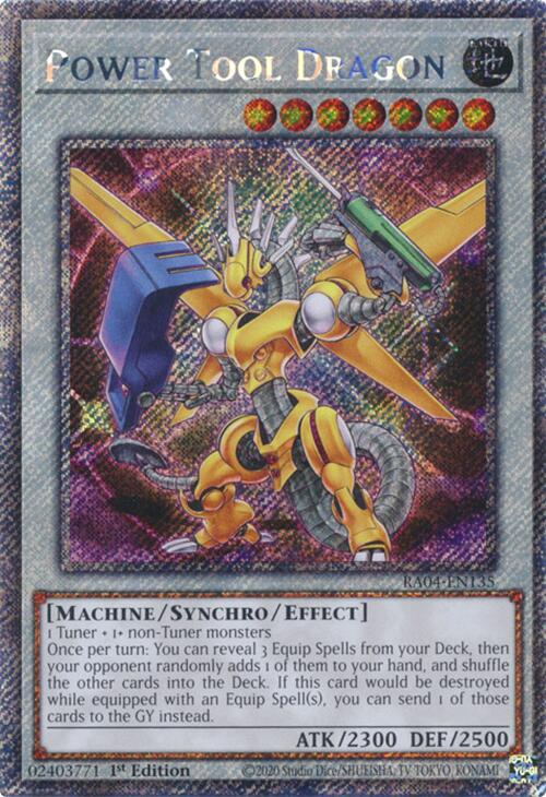 Power Tool Dragon [RA04-EN135] Platinum Secret Rare | Exor Games Dartmouth