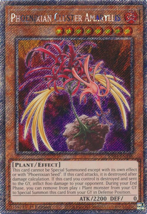 Phoenixian Cluster Amaryllis [RA04-EN136] Platinum Secret Rare | Exor Games Dartmouth