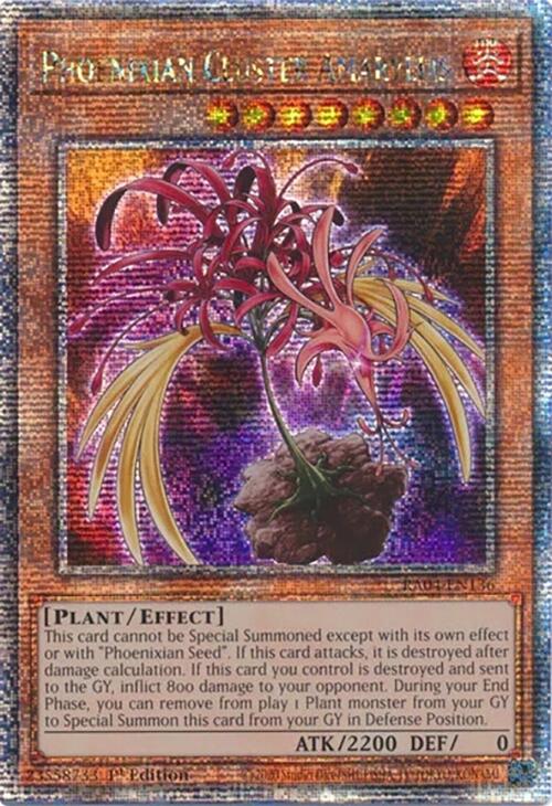 Phoenixian Cluster Amaryllis [RA04-EN136] Quarter Century Secret Rare | Exor Games Dartmouth
