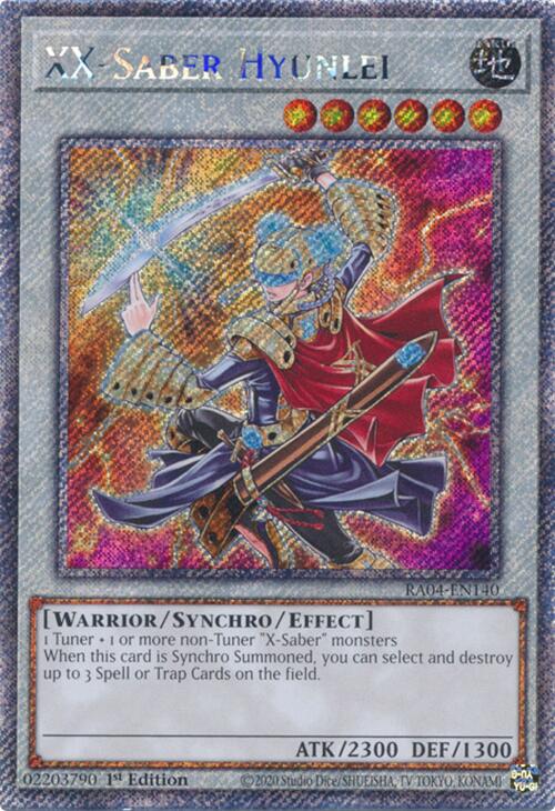 XX-Saber Hyunlei [RA04-EN140] Platinum Secret Rare | Exor Games Dartmouth
