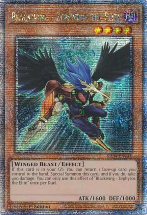Blackwing - Zephyros the Elite [RA04-EN145] Quarter Century Secret Rare | Exor Games Dartmouth
