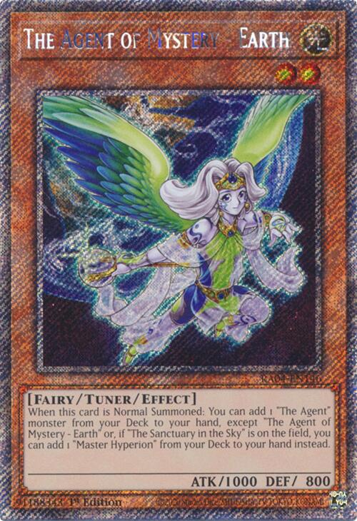 The Agent of Mystery - Earth [RA04-EN146] Platinum Secret Rare | Exor Games Dartmouth