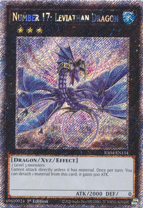 Number 17: Leviathan Dragon [RA04-EN154] Platinum Secret Rare | Exor Games Dartmouth