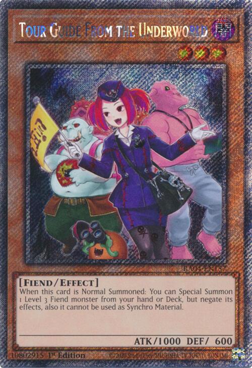 Tour Guide from the Underworld (Alternate Art) [RA04-EN157] Platinum Secret Rare | Exor Games Dartmouth