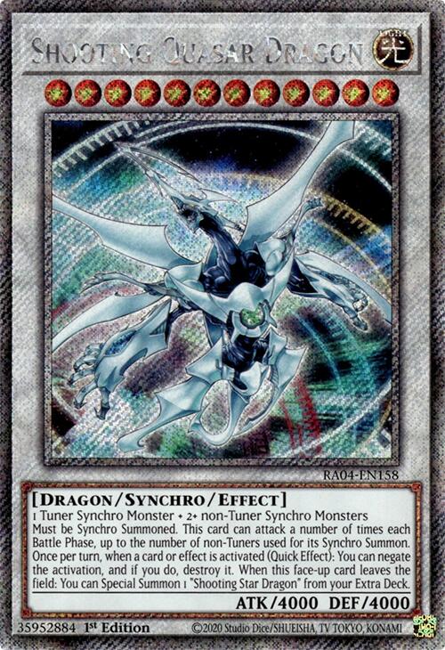 Shooting Quasar Dragon [RA04-EN158] Platinum Secret Rare | Exor Games Dartmouth