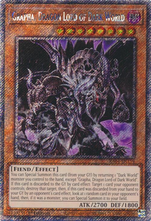 Grapha, Dragon Lord of Dark World [RA04-EN159] Platinum Secret Rare | Exor Games Dartmouth
