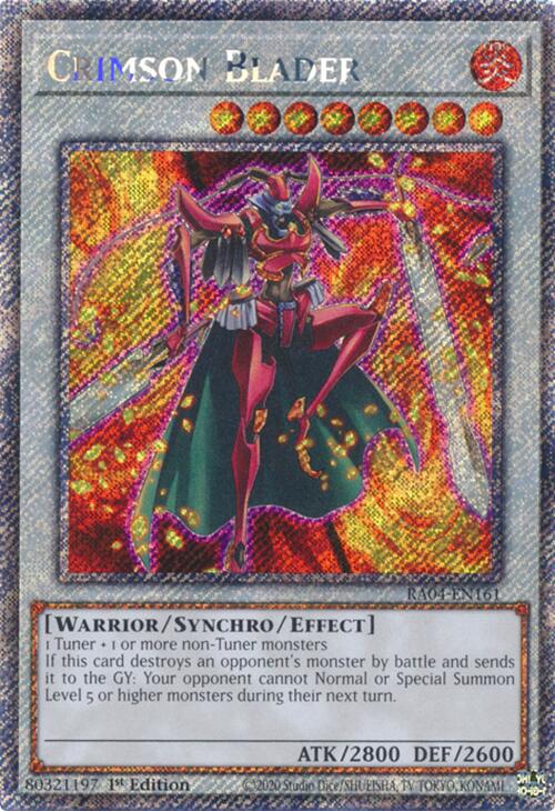 Crimson Blader [RA04-EN161] Platinum Secret Rare | Exor Games Dartmouth