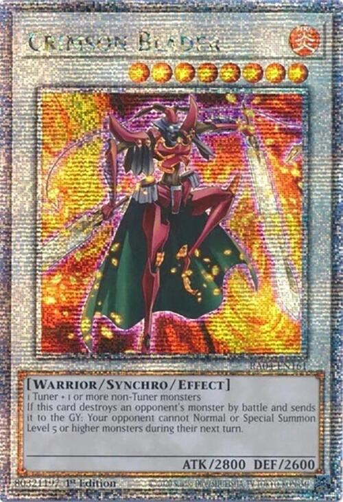 Crimson Blader [RA04-EN161] Quarter Century Secret Rare | Exor Games Dartmouth