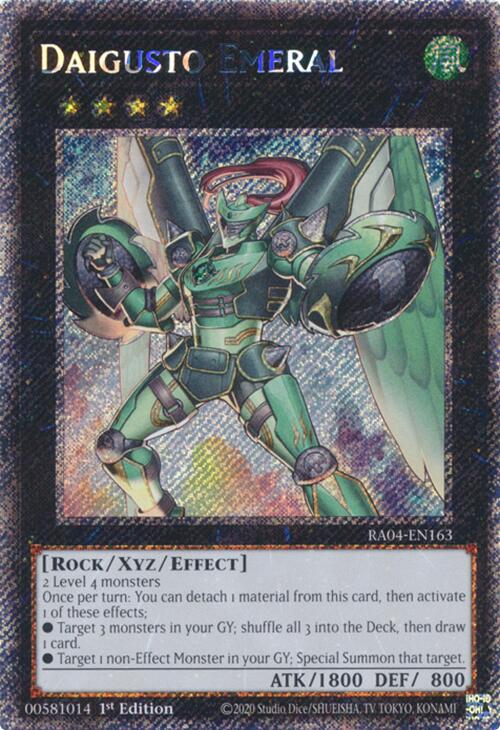 Daigusto Emeral [RA04-EN163] Platinum Secret Rare | Exor Games Dartmouth