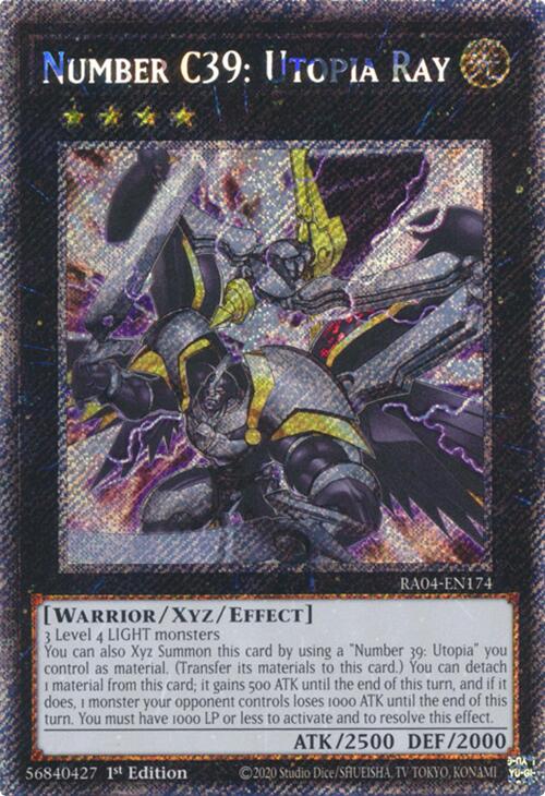 Number C39: Utopia Ray [RA04-EN174] Platinum Secret Rare | Exor Games Dartmouth