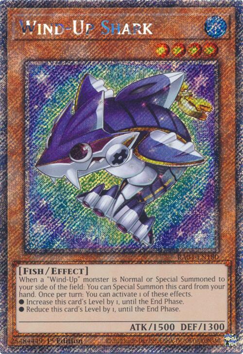 Wind-Up Shark [RA04-EN180] Platinum Secret Rare | Exor Games Dartmouth