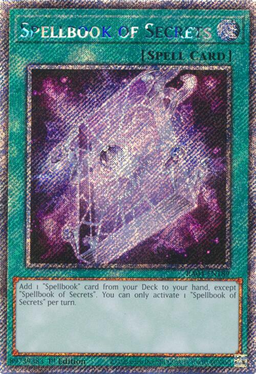 Spellbook of Secrets [RA04-EN189] Platinum Secret Rare | Exor Games Dartmouth