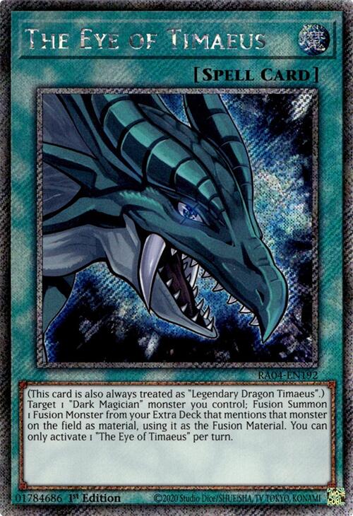 The Eye of Timaeus [RA04-EN192] Platinum Secret Rare | Exor Games Dartmouth