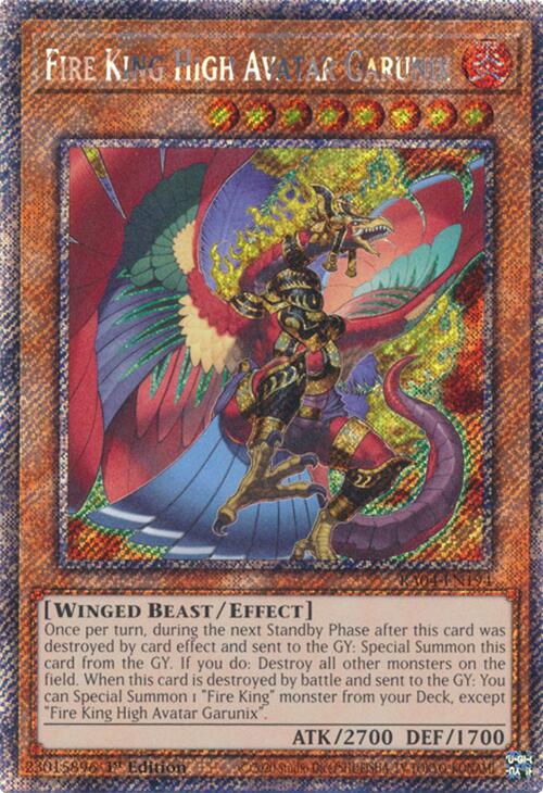 Fire King High Avatar Garunix [RA04-EN194] Platinum Secret Rare | Exor Games Dartmouth