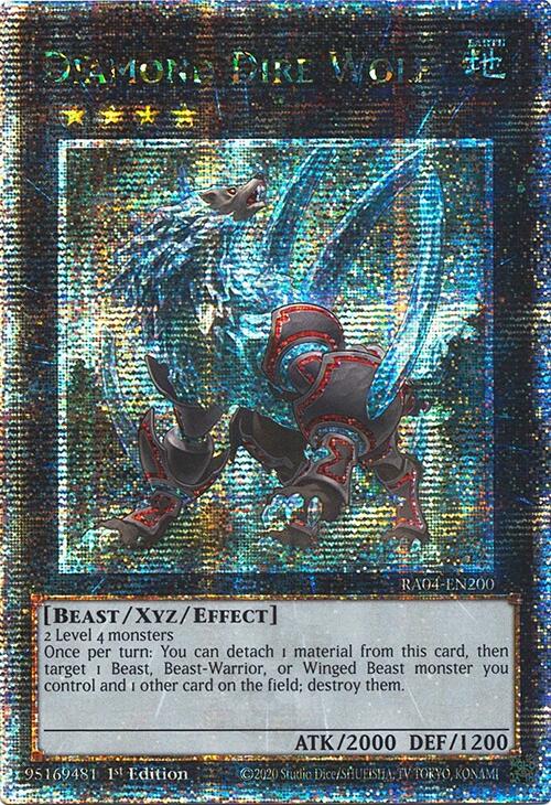 Diamond Dire Wolf [RA04-EN200] Quarter Century Secret Rare | Exor Games Dartmouth