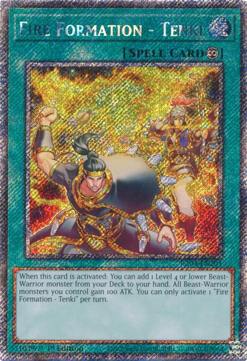 Fire Formation - Tenki [RA04-EN201] Platinum Secret Rare | Exor Games Dartmouth