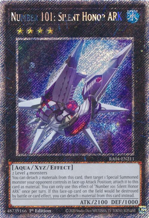 Number 101: Silent Honor ARK [RA04-EN211] Platinum Secret Rare | Exor Games Dartmouth