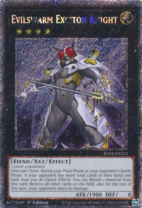 Evilswarm Exciton Knight [RA04-EN212] Platinum Secret Rare | Exor Games Dartmouth
