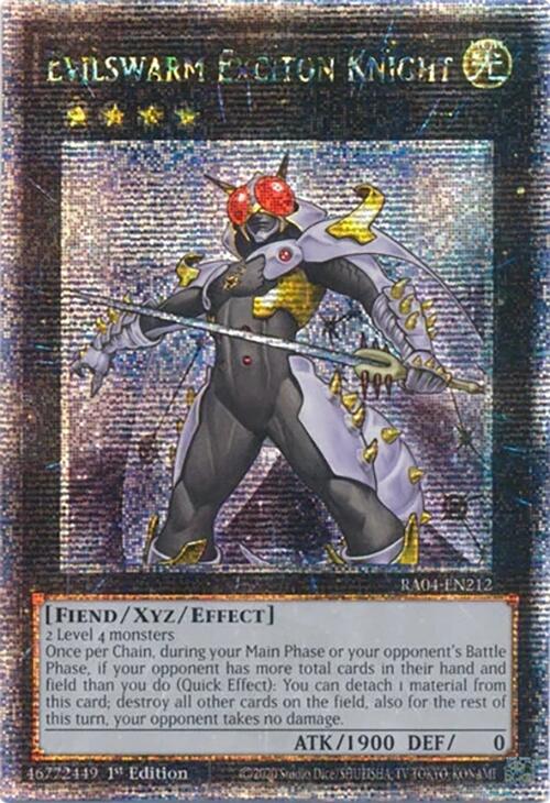 Evilswarm Exciton Knight [RA04-EN212] Quarter Century Secret Rare | Exor Games Dartmouth