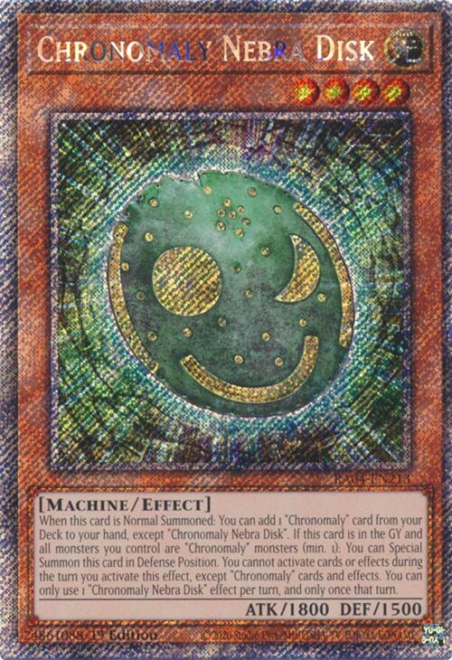 Chronomaly Nebra Disk [RA04-EN213] Platinum Secret Rare | Exor Games Dartmouth