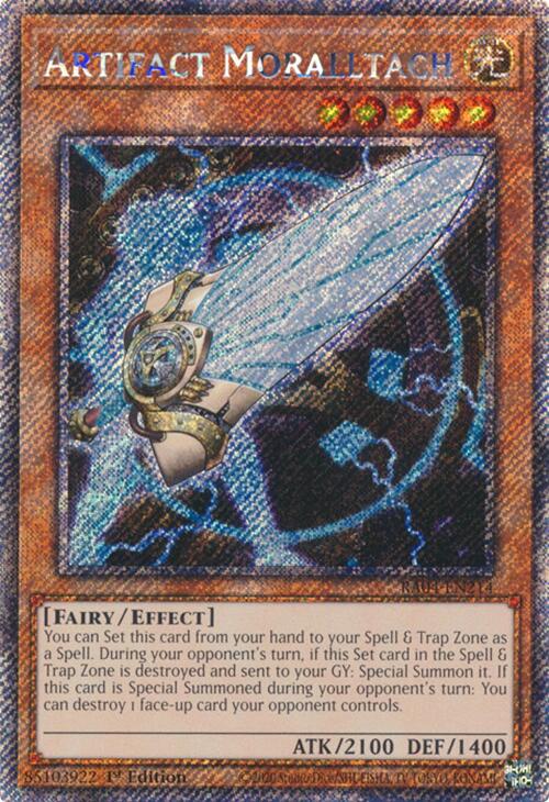 Artifact Moralltach [RA04-EN214] Platinum Secret Rare | Exor Games Dartmouth