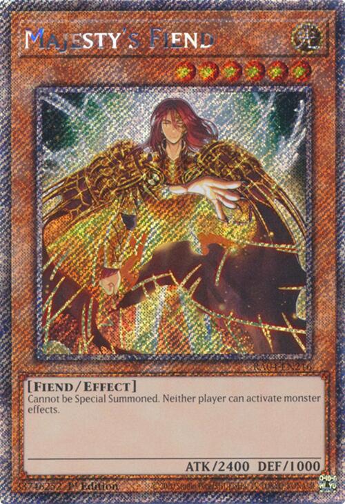 Majesty's Fiend [RA04-EN216] Platinum Secret Rare | Exor Games Dartmouth