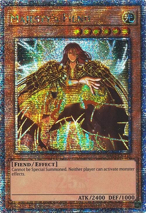 Majesty's Fiend [RA04-EN216] Quarter Century Secret Rare | Exor Games Dartmouth