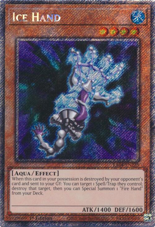 Ice Hand [RA04-EN225] Platinum Secret Rare | Exor Games Dartmouth
