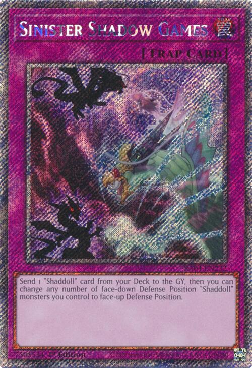 Sinister Shadow Games [RA04-EN232] Platinum Secret Rare | Exor Games Dartmouth